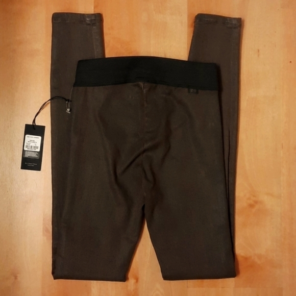 NWT, Citizens of Humanity Greyson Coated Leggings in Brown Suedette - Picture 8 of 15